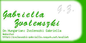 gabriella zvolenszki business card